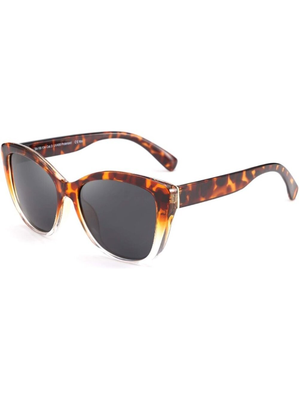 Women's Clear Polarized Vintage Sunglasses American Square Jackie O Cat Eye
